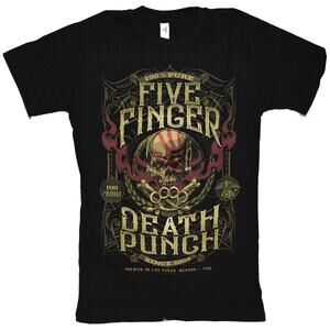 SM NWT 5FDP Mens Five Finger Death Punch 100 Proof T-Shirt